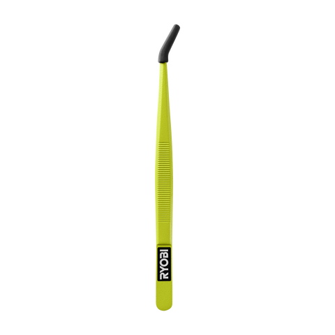 Ryobi Silicone Tipped Tweezers, 6", Removable Non-Marring Curved Tips