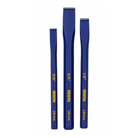 Irwin 3 Piece Cold Chisel Set, Forged Steel