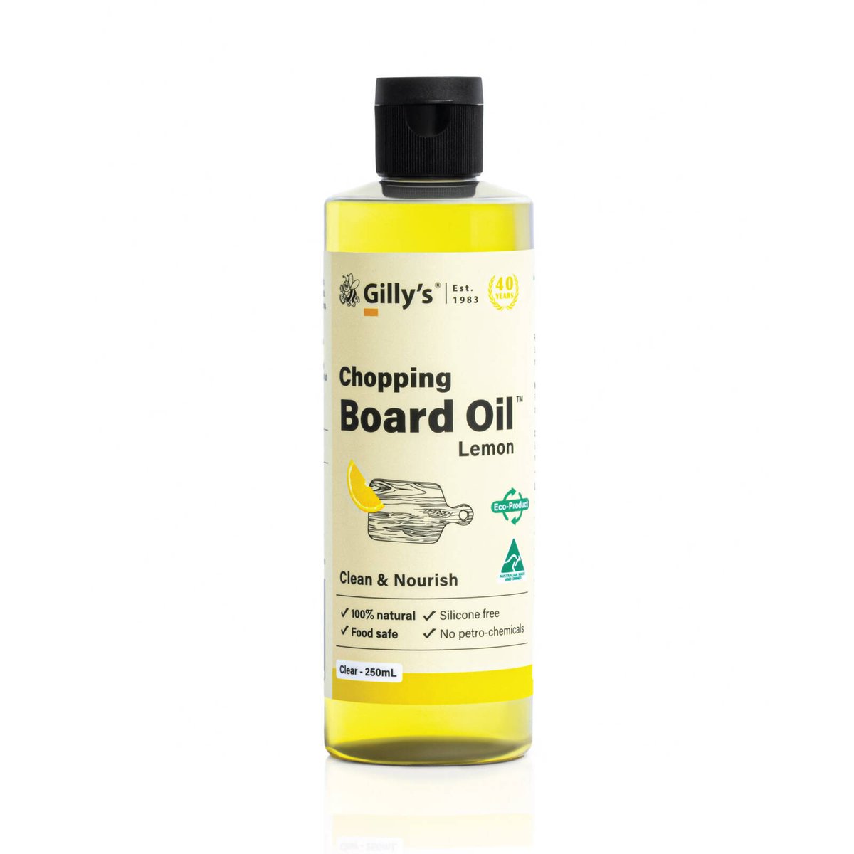 Gilly's 250ml Chopping Board Oil - Food Safe Timber Finish
