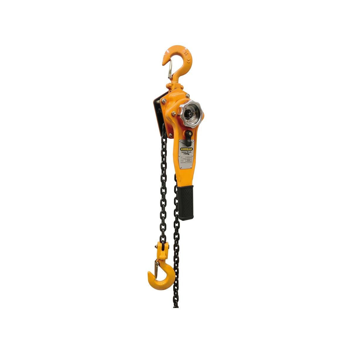 Gorilla Lever Block - 750kg - Steel - 1.5m Lift - SuperSaverAU - view 1