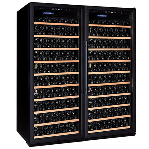 Grand Cru 586 Bottle Dual Zone Wine Fridge - Matte Black Door - Double Glazed Smoked UV Glass - GCWF586DZBLK