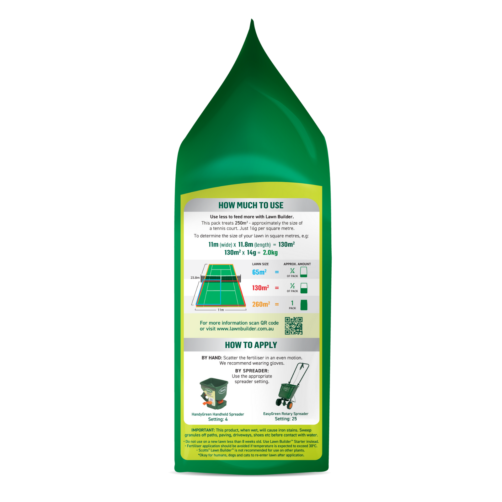 Scotts Lawn Builder 4kg Slow Release Lawn Food with Wetting Agent, Covers 250sqm