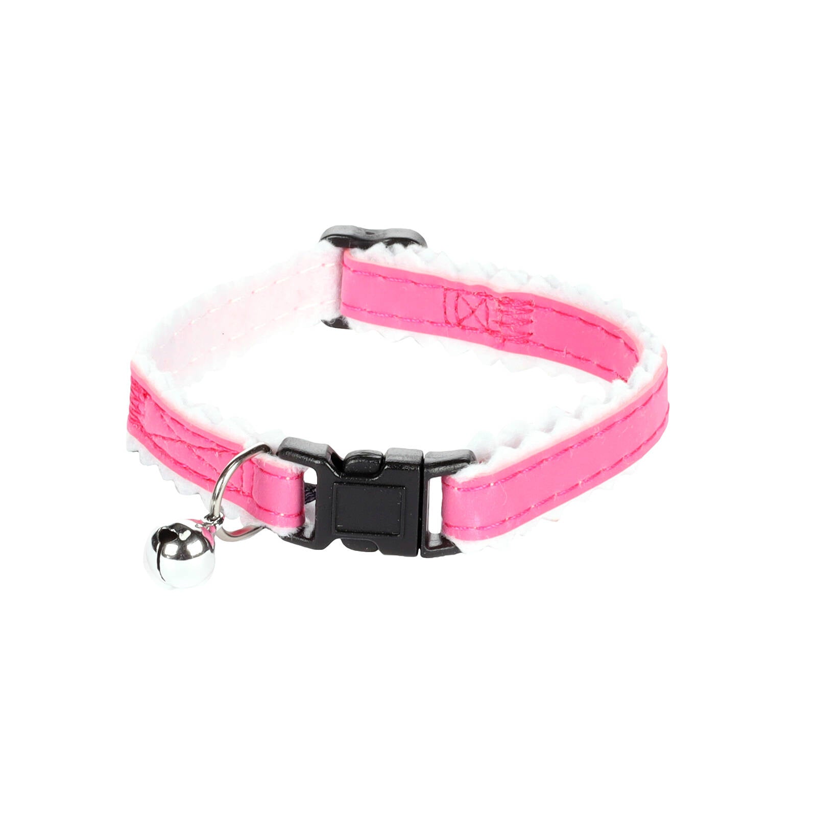Flamingo Ziggi Lined Bright Cat Collar 20-30cm, Adjustable with Quick-Release Buckle, 5 Assorted Colours