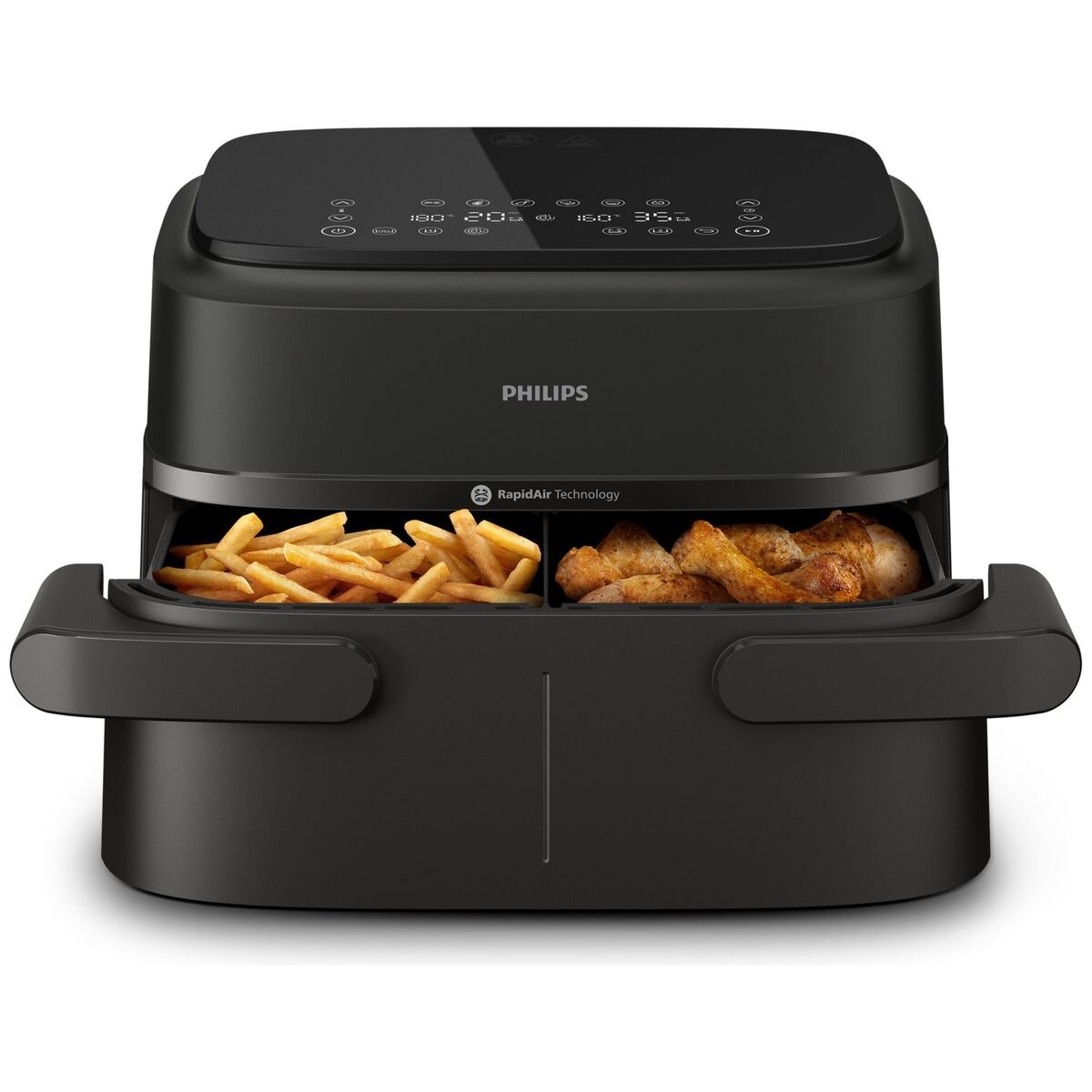 Philips 1000 Series 7.1L Dual Basket Airfryer XL - Sync Cooking, RapidAir Technology - NA150-00