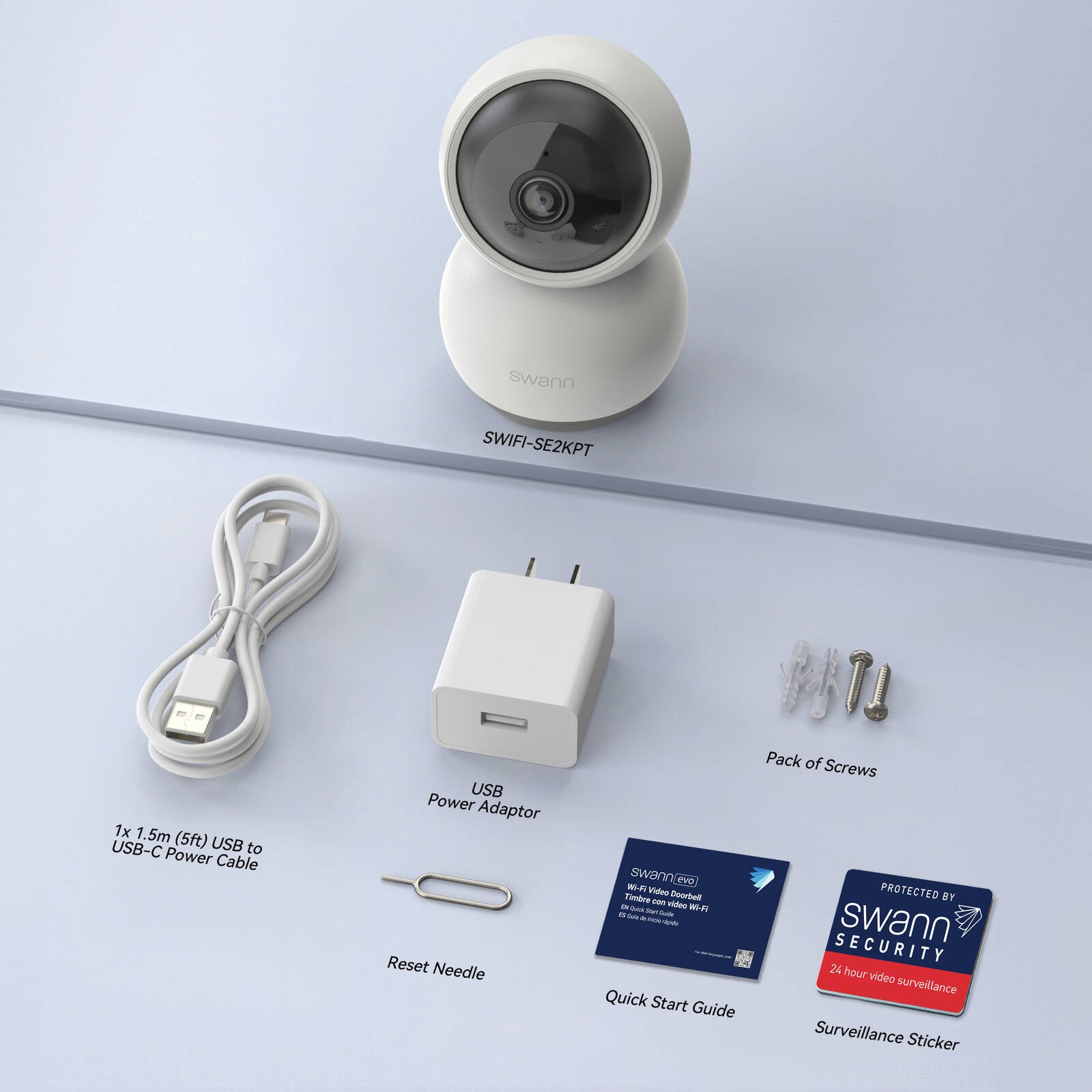 Swann EVO 2K Indoor Pan Tilt Wi-Fi Security Camera SWIFI-SE2KPT-AU