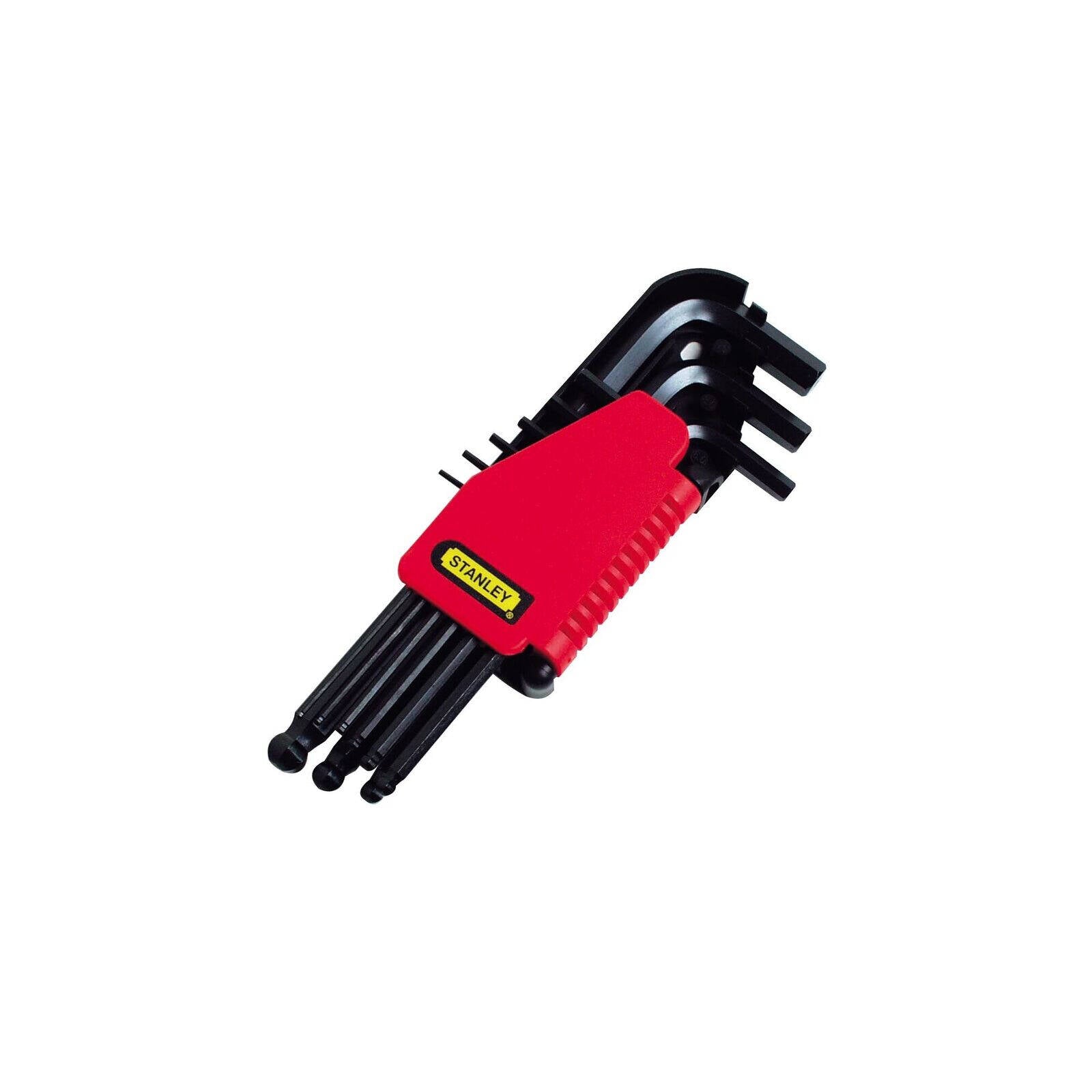 Stanley 9 Piece Metric Long Ball Point Hex Keys Set with Carry Case