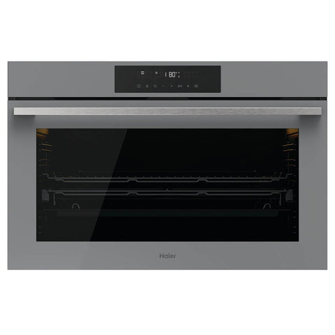Haier 90cm 500 Series Built-In Oven - Grey, 16 Functions, Steam Assist, Air Fry, Touch Controls - HWO90S16TG3