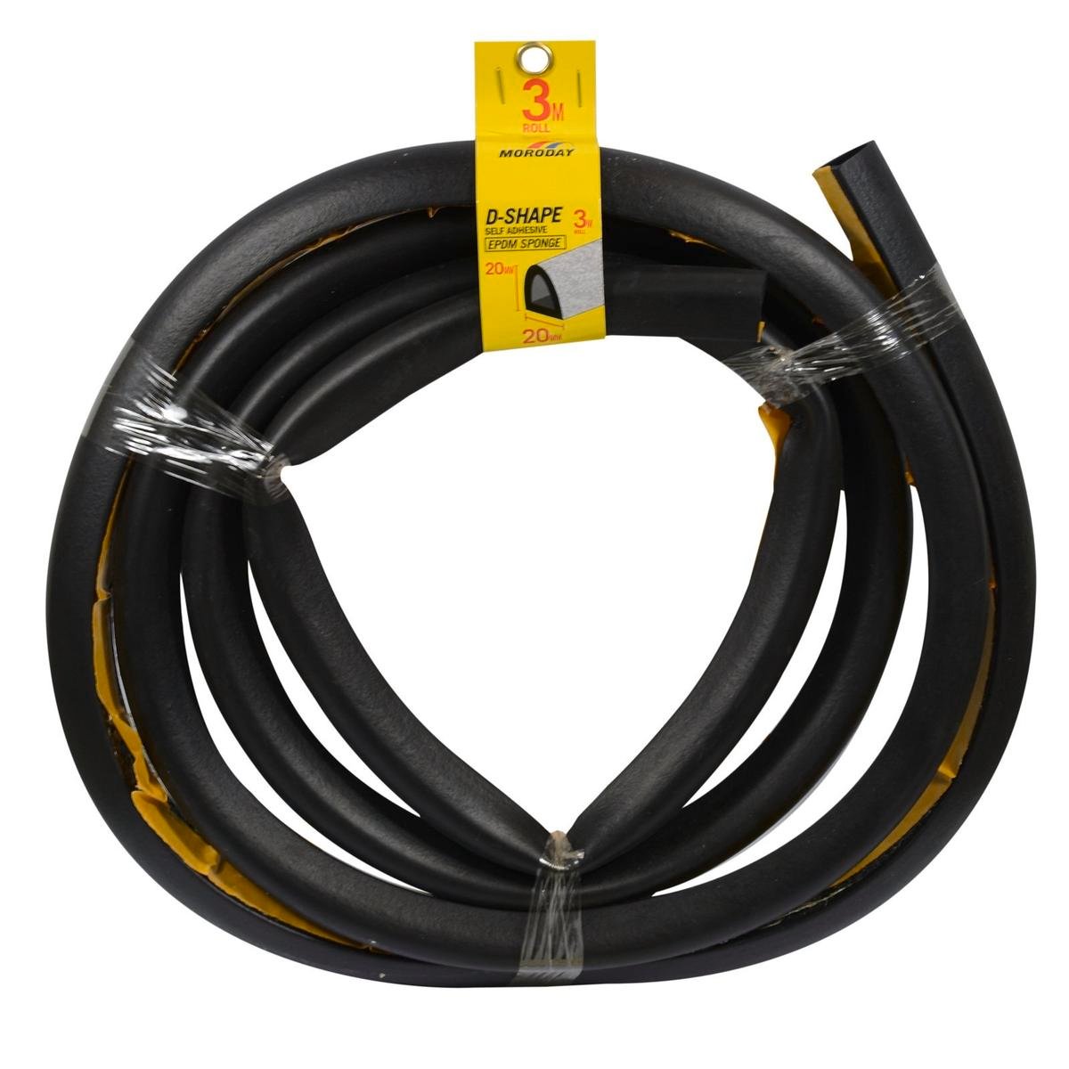 Moroday D Shape Rubber 20mm x 3m EPDM Flexible Durable Profile - SuperSaverAU - view 1