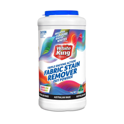 White King Fabric Stain Remover Oxy Powder - 1kg - Tough Stain Removal - SuperSaverAU - view 1