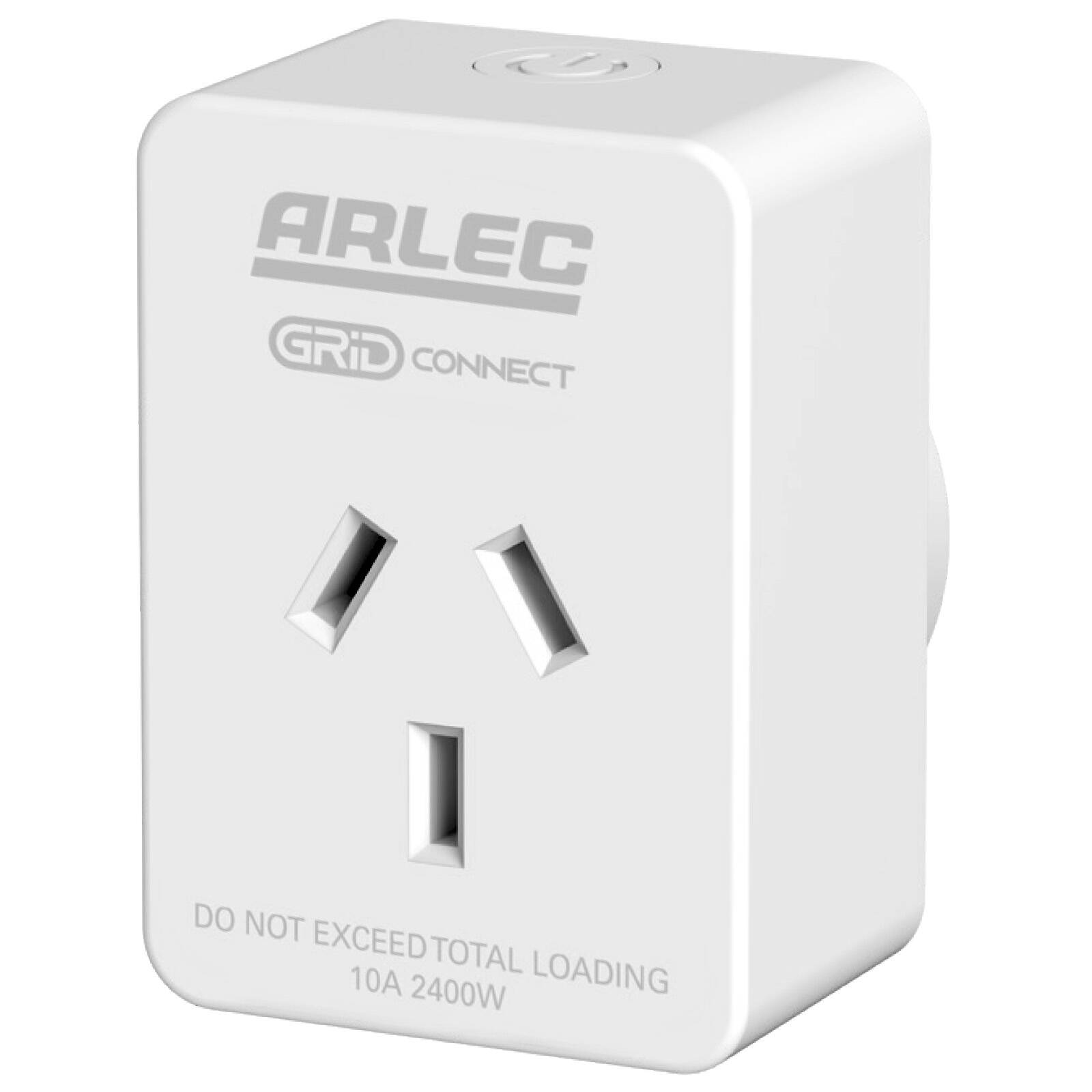 Arlec Grid Connect White Smart Plug In Socket with Energy Meter
