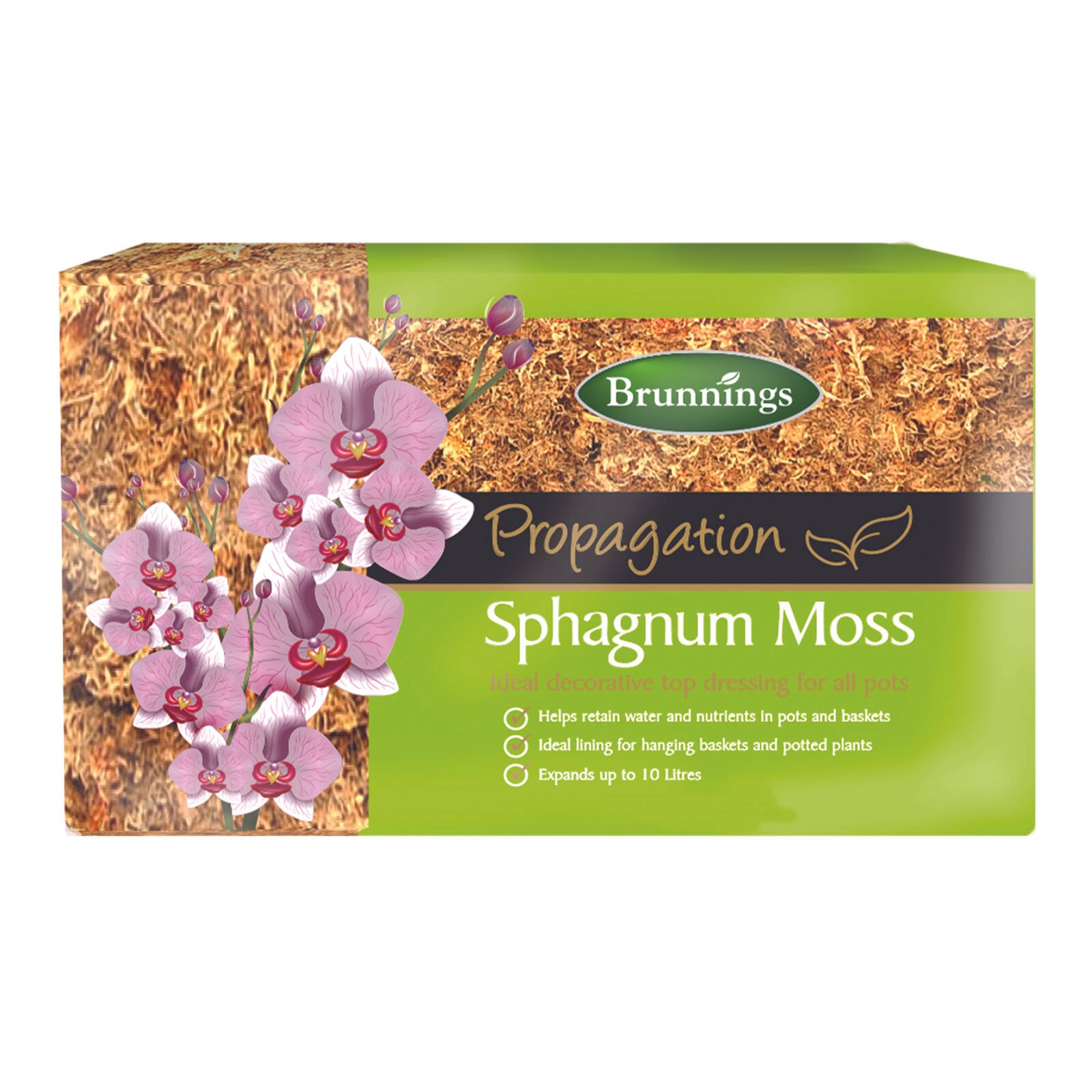 Brunnings Sphagnum Moss - Compressed Block