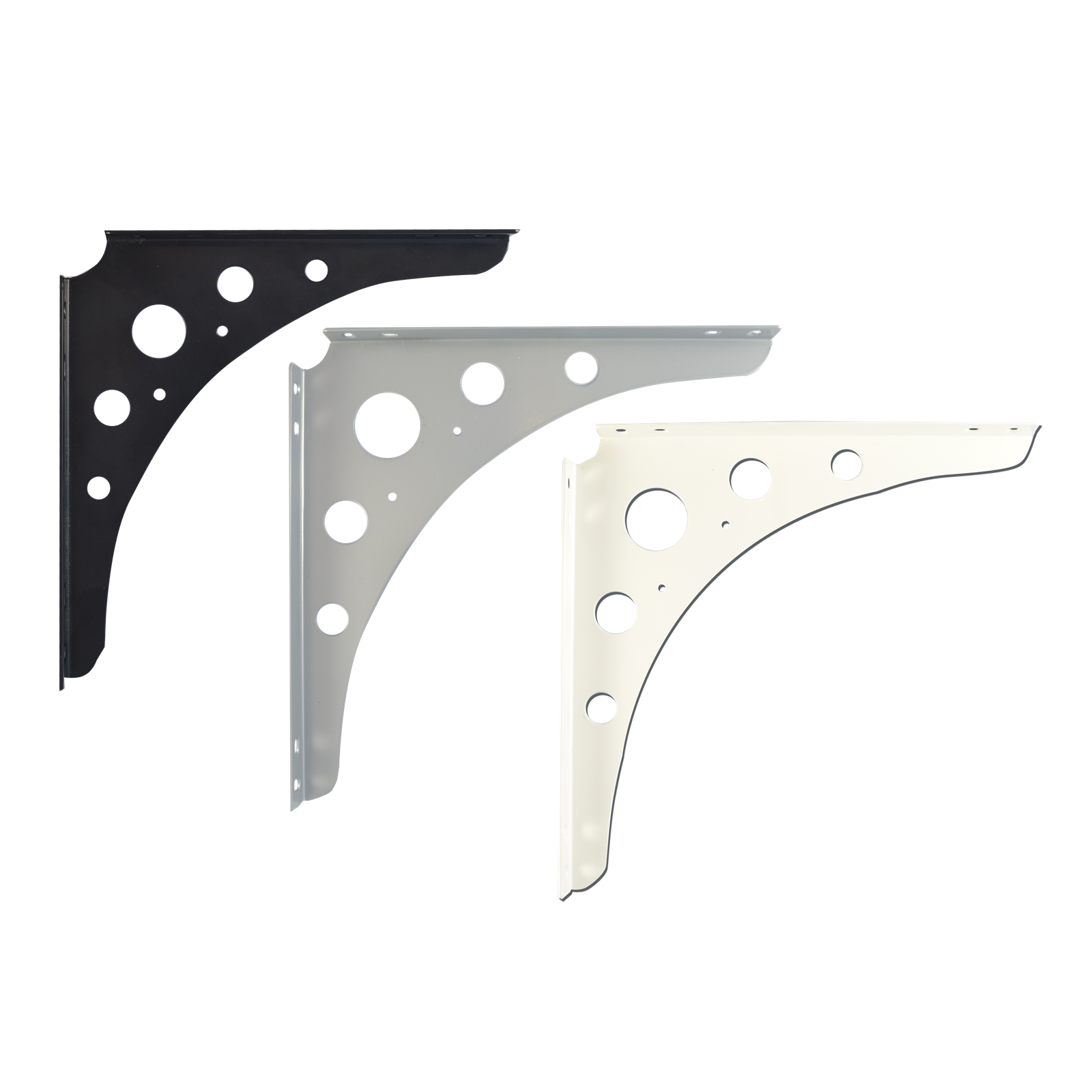 Carinya 200 x 200 x 25 x 2mm White Euro Bracket - Steel, 75kg