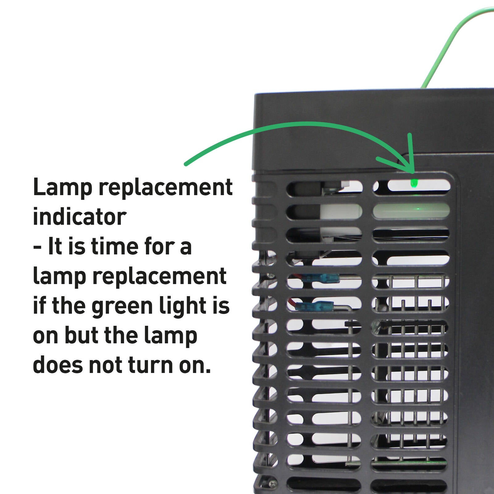 Gecko Small LED Slimline Insect Zapper Black 24GKOSL20V1LED
