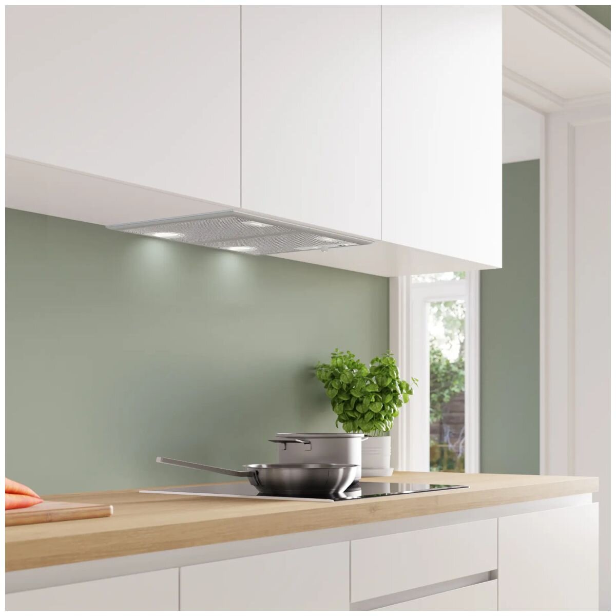 Bosch Series 4 53cm Integrated Rangehood - Silver Metallic - 604m³/h Boost, 4 Speeds - DHL555BMAU