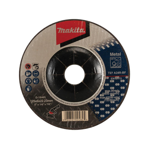Makita Metal Grinding Disc - 125mm x 6mm x 22.23mm - Brown Aluminium - Durable - SuperSaverAU - view 1