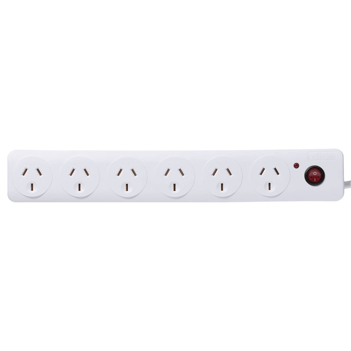 Click White 6 Outlet Surge Protected Powerboard 0.9m - Master Switch - SAA Approved - SuperSaverAU - view 1