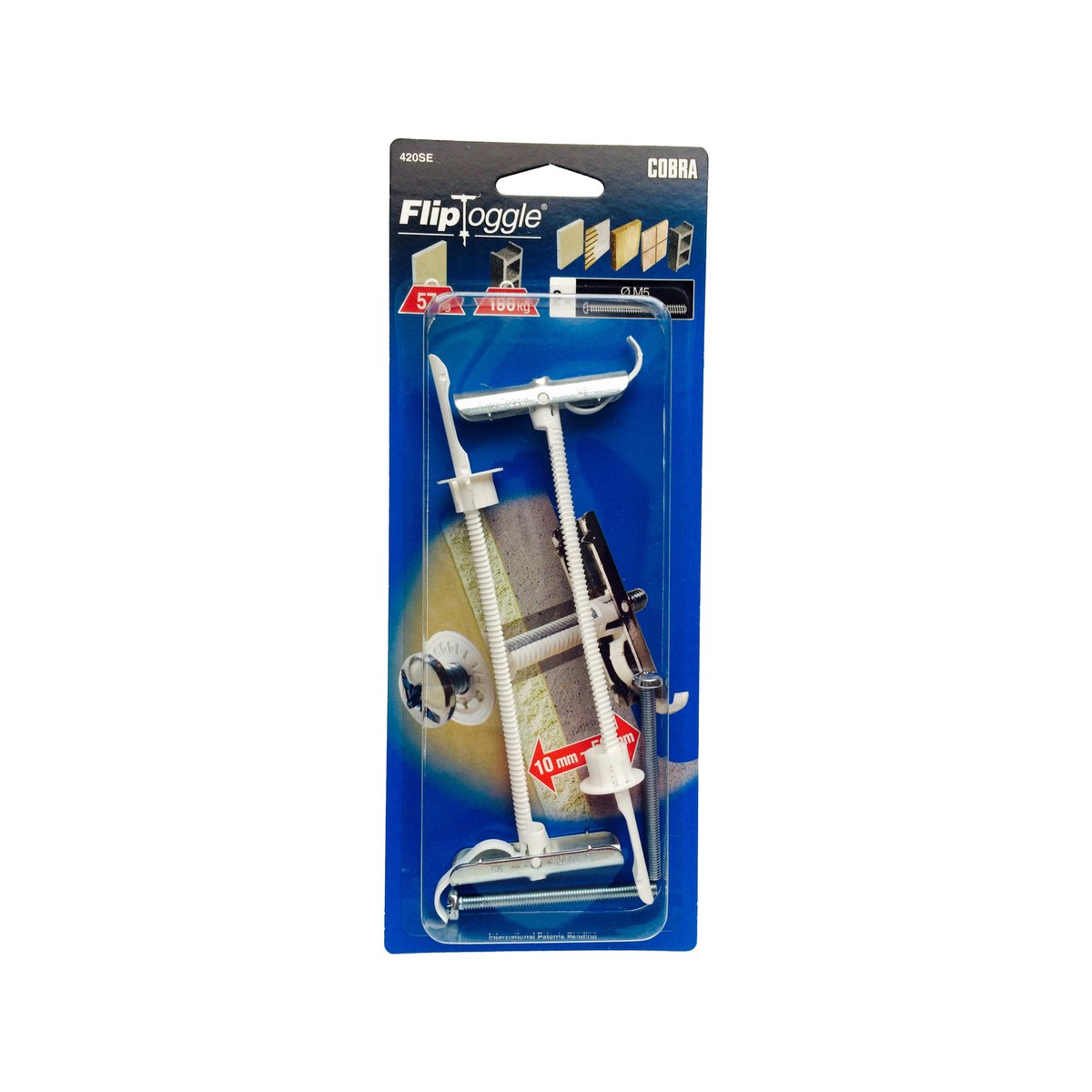 Cobra Anchor Fliptoggle Screws 5 x 60mm - 2 Pack - Steel - Secure Fastening - SuperSaverAU - view 1