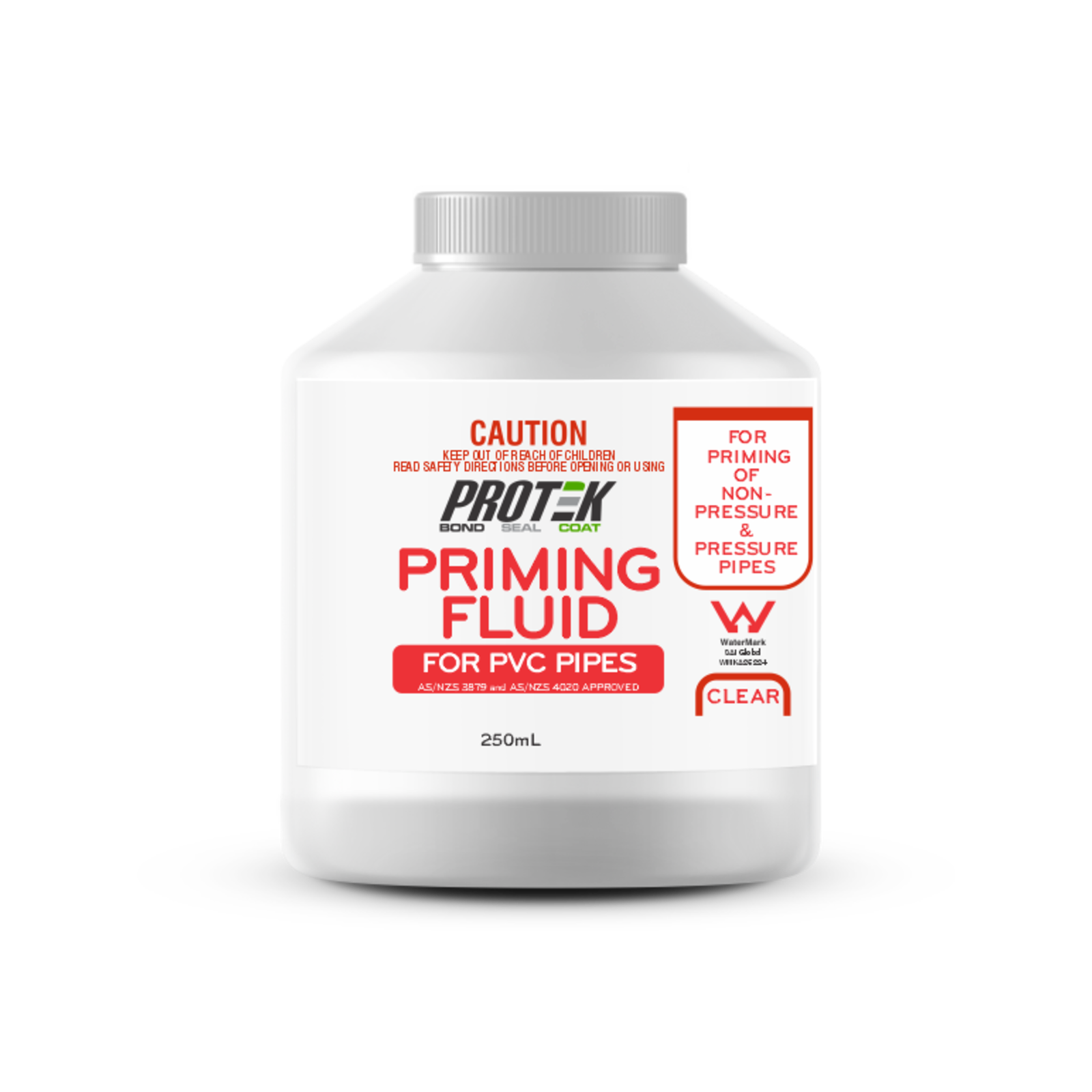 Protek 250ml Clear Priming Fluid for PVC Pipe and Fittings
