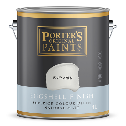 Porter's 4L Popcorn Eggshell Broadwall Washable Paint