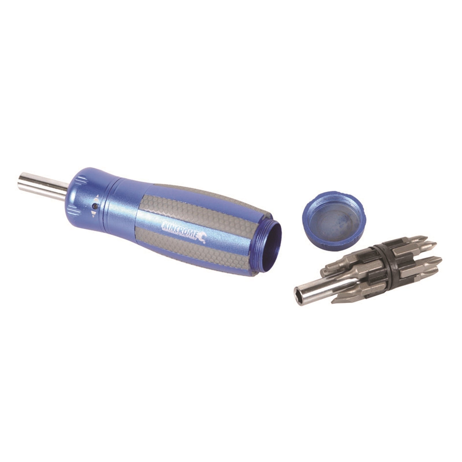 Kincrome 13-in-1 Ratcheting Screwdriver K5004, Aluminium with Bit Set, Non-Slip Grip