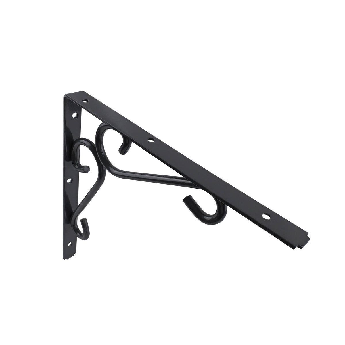 Carinya 300 x 300mm Dark Grey Powder Coated Steel Heavy Duty Scroll Stay Bracket, 200kg