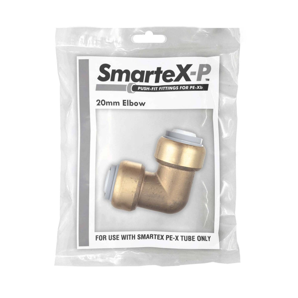 SmarteX-PEX 20mm Push-Fit Elbow - Lead Free Brass