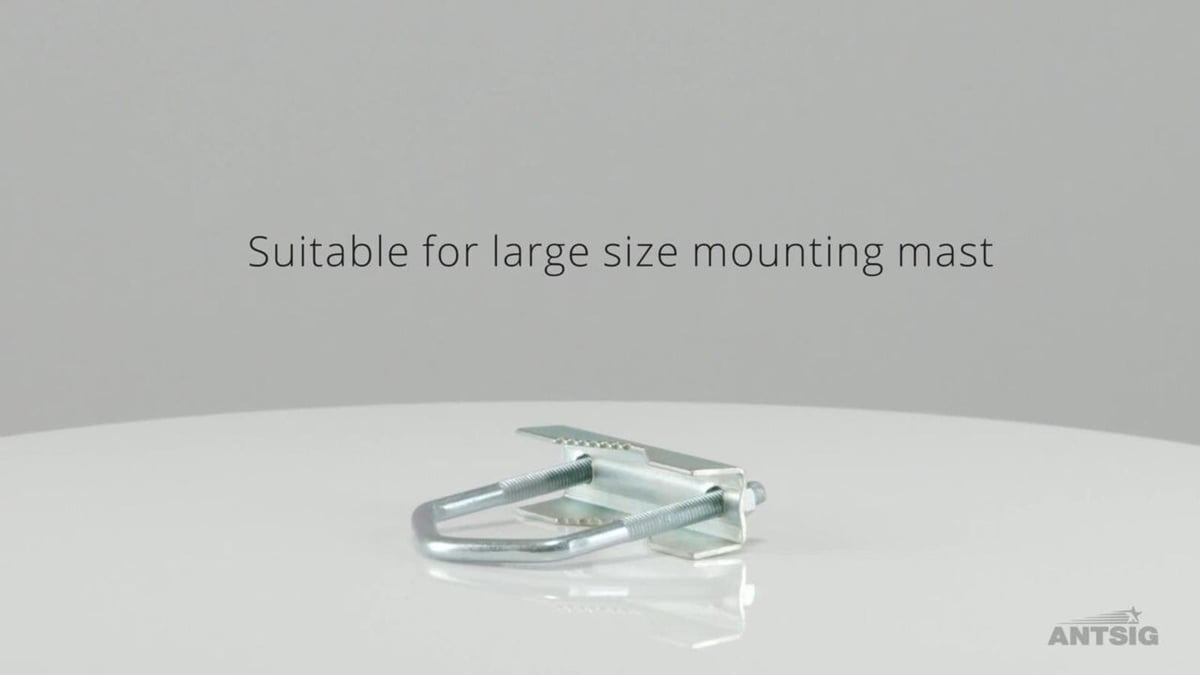 Antsig 8mm U Bolt and V Block Clamp - 90mm Grey Galvanised Durable - SuperSaverAU - view 2