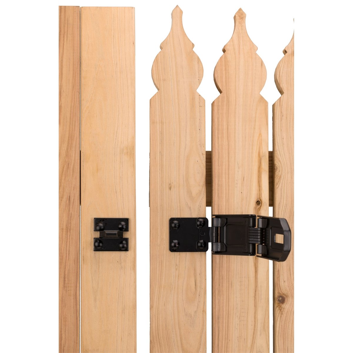 Lockwood 160mm Hinged Hasp and Staple Black Steel with Fasteners