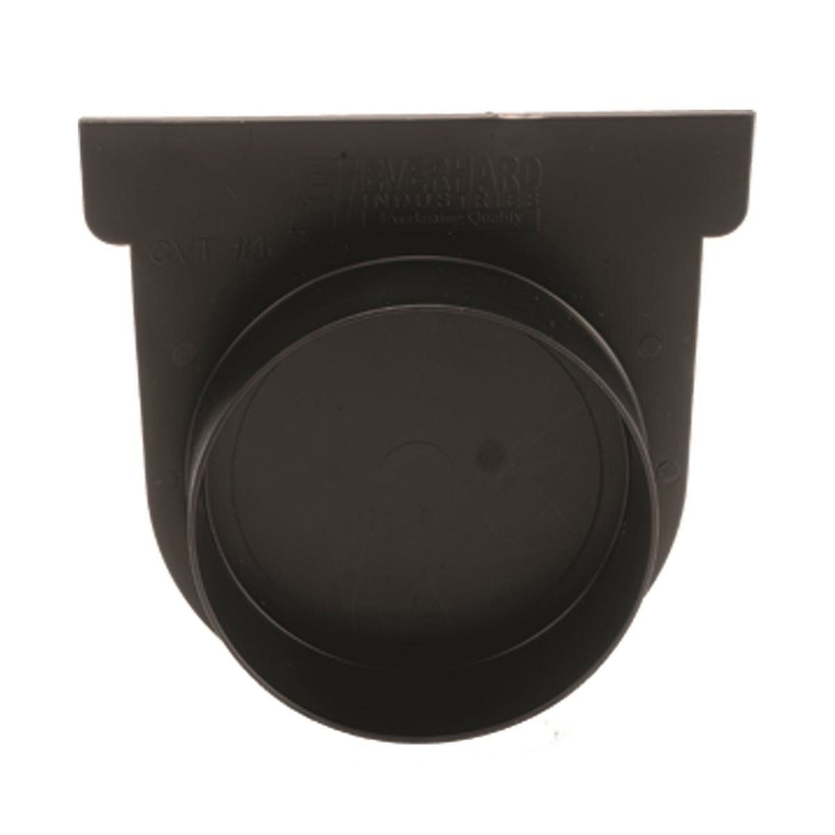Everhard EasyDRAIN End Cap 138 x 137mm, Black Polypropylene Channel Finisher