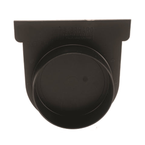 Everhard EasyDRAIN End Cap 138 x 137mm, Black Polypropylene Channel Finisher