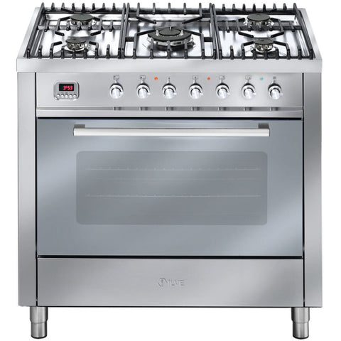 ILVE 90cm Dual Fuel Freestanding Cooker 110L - 5 Gas Burners, Stainless Steel - JV90CSVP/I