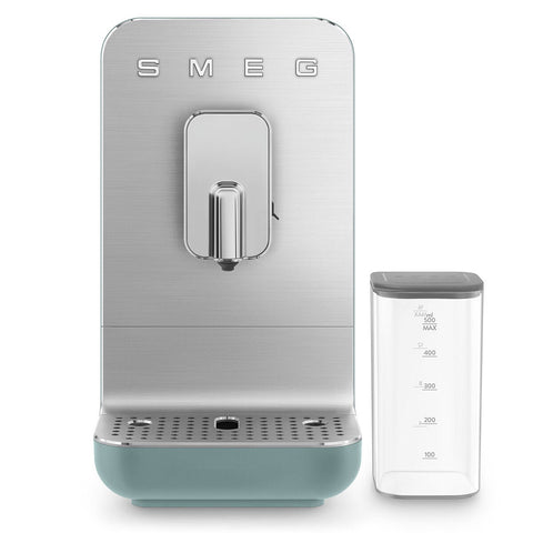 Smeg Automatic Coffee Machine with AutoMilk - 19-Bar Pump, Quick Clean, Emerald Green - BCC13EGMAU