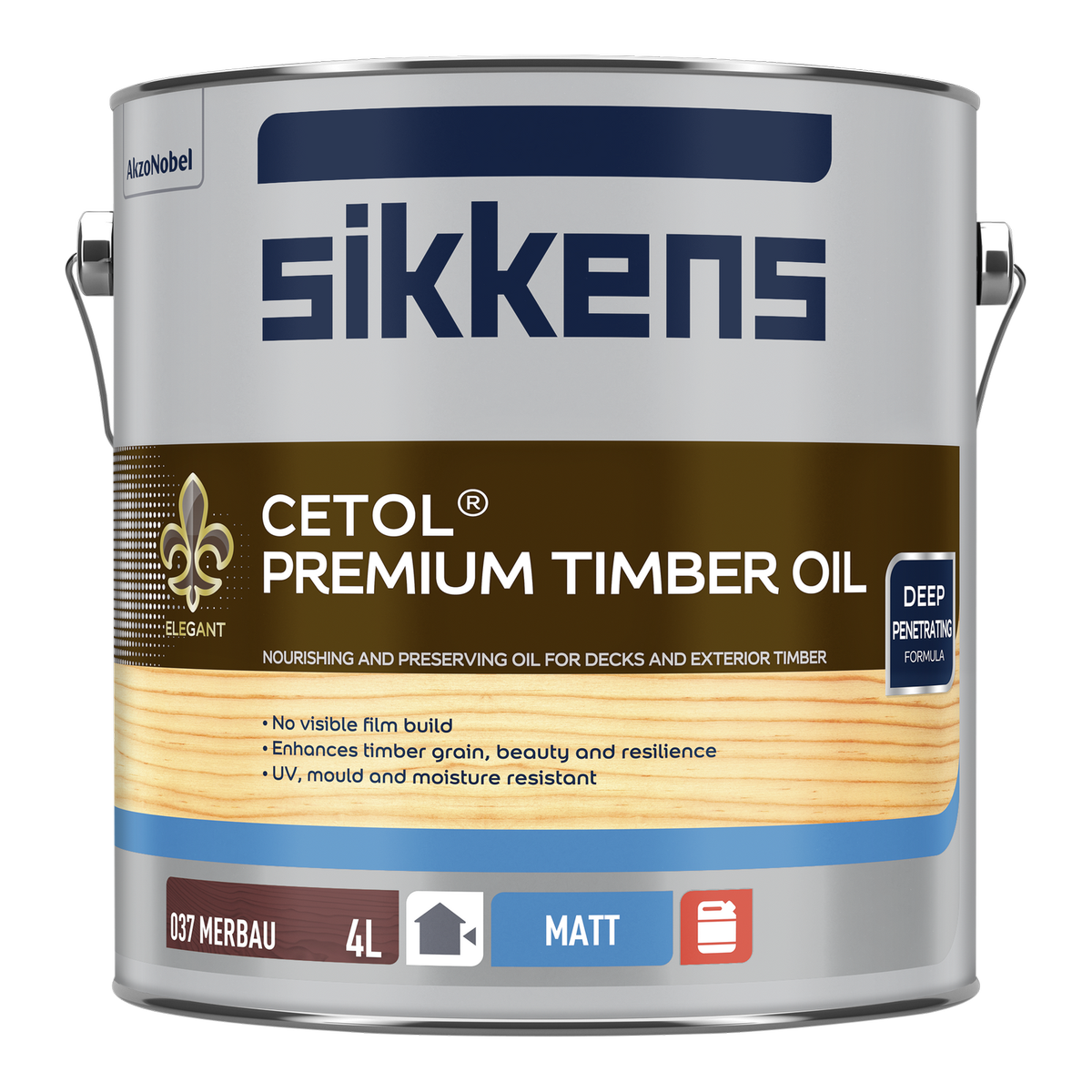 Sikkens Cetol Premium Timber Oil 4L Natural Merbau - Nourishing Protection - SuperSaverAU - view 1