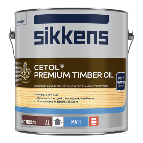 Sikkens Cetol Premium Timber Oil 4L Natural Merbau - Nourishing Protection - SuperSaverAU - view 1