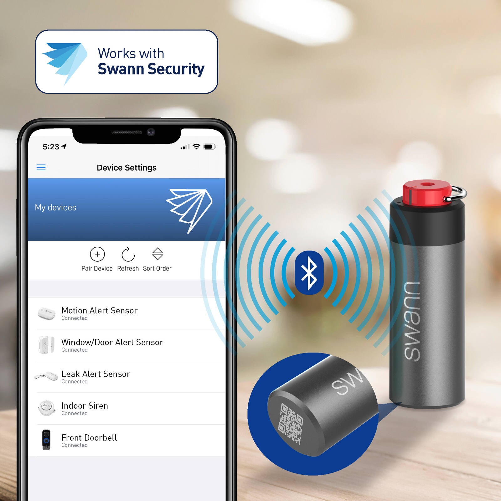Swann ActiveResponse Gen 2 Graphite Personal Alarm 1 Pack SWIFI-ACTIVEG2B