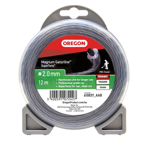 Oregon 2mm x 12m Grey Supertwist Trimmer Line