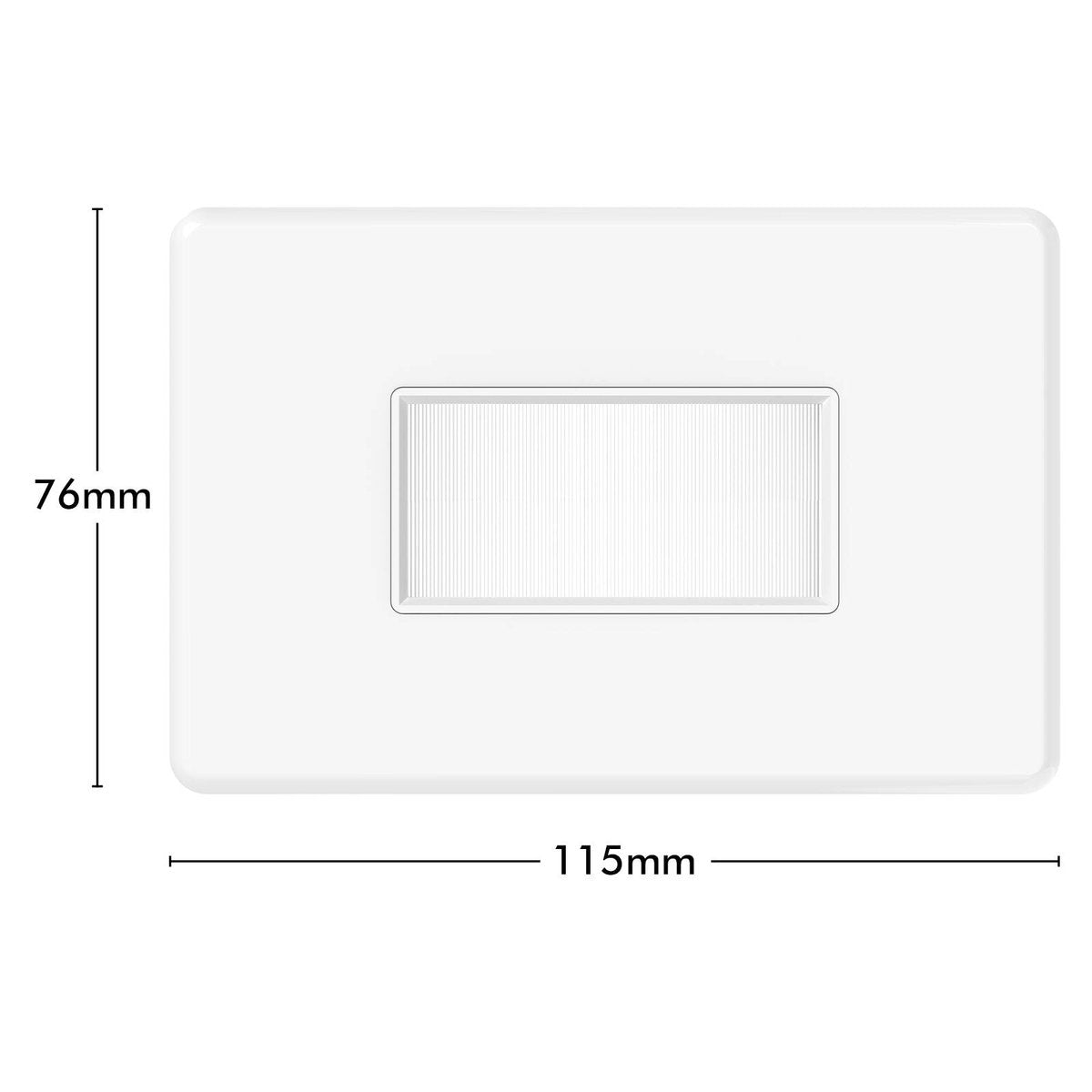 Deta S Line Brush Plate - 75mm x 4.3mm - White - Low Profile Cable Management - SuperSaverAU - view 4
