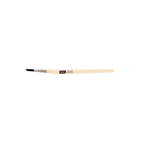 Monarch 6mm ABC Synthetic Bevel Liner Paint Brush, Stainless Ferrule & Timber Handle