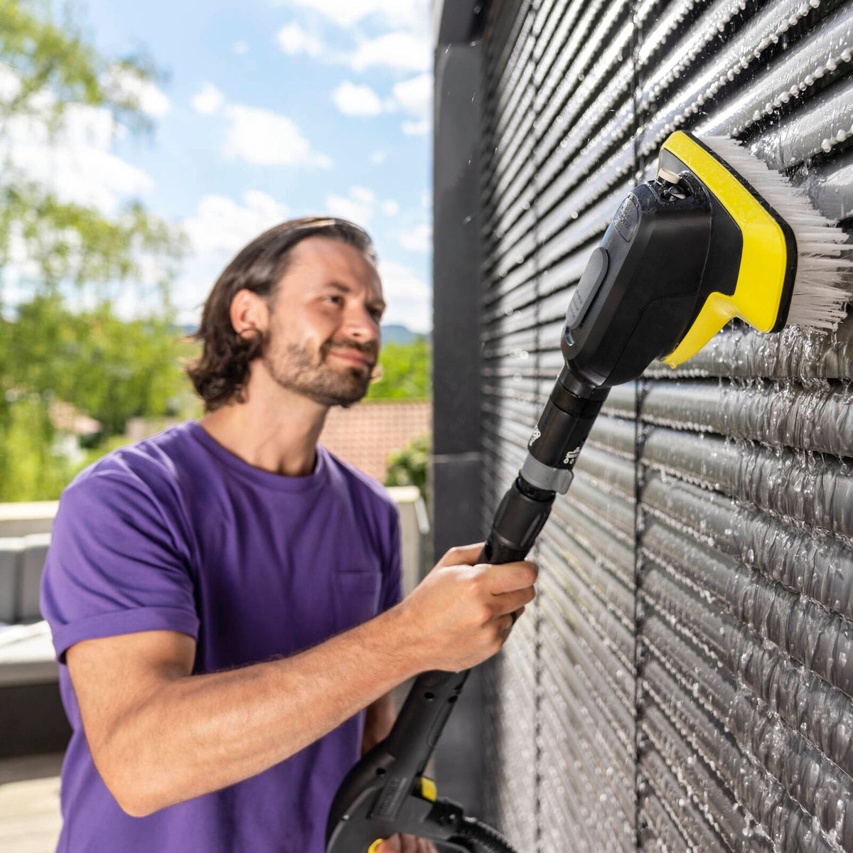 Karcher WB 7 3-in-1 Wash Brush - Foam, High-Pressure Spray & Soft Brush