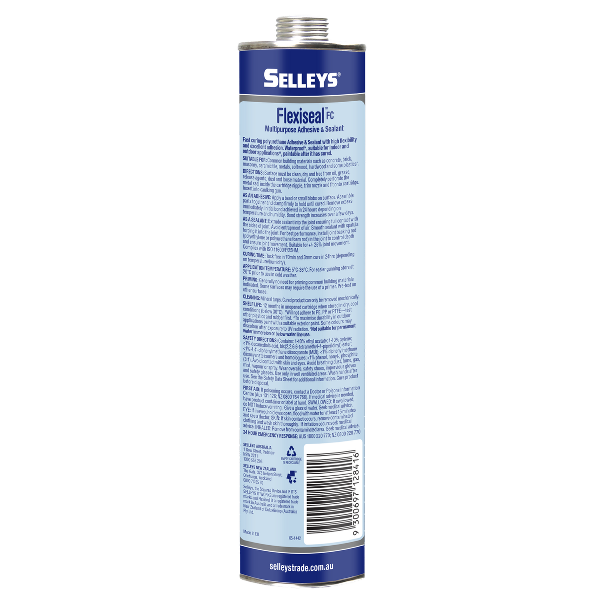 Selleys Flexiseal FC Polyurethane Sealant & Adhesive Grey 310ml
