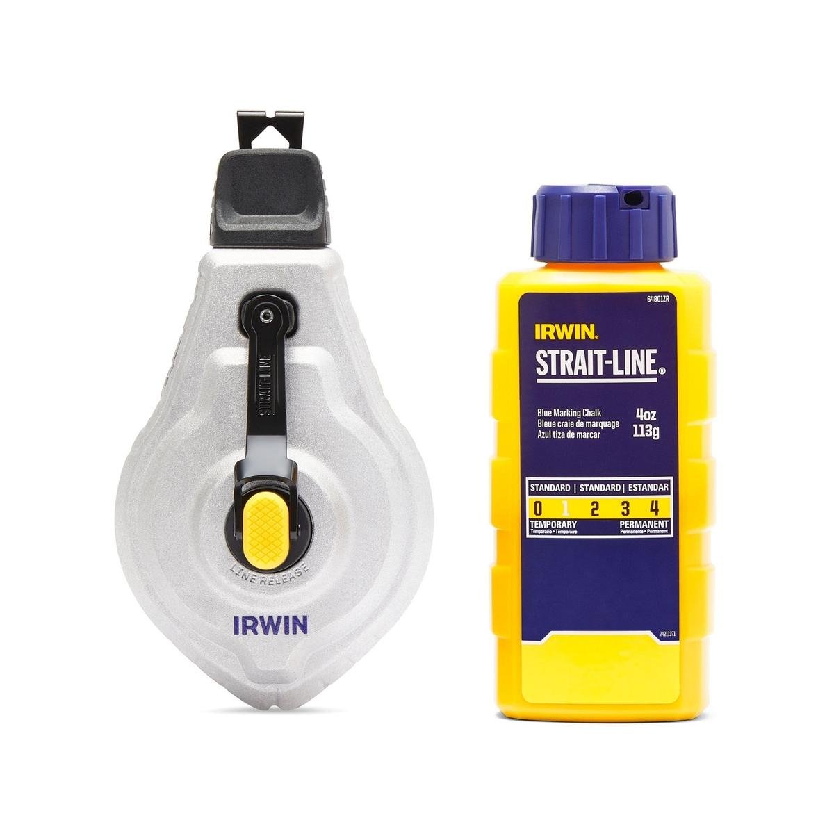 Irwin Strait-Line Mach6 Chalk Reel 30m with Blue Chalk