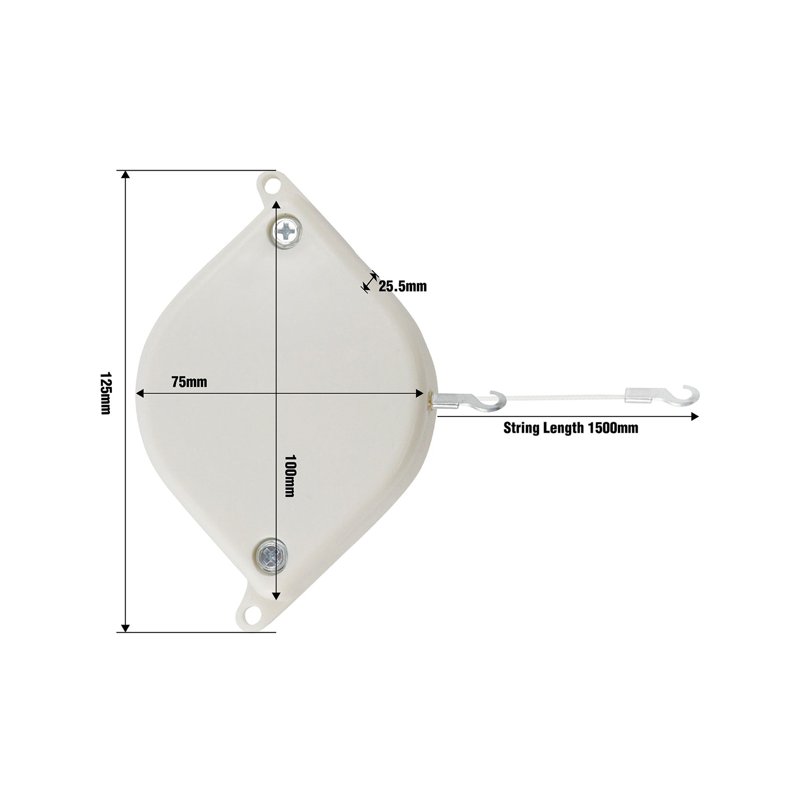 Adoored Ezi-Close White Plastic Screen Door Closer Adjustable Speed