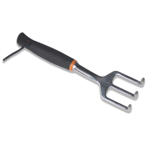 Fiskars Aluminium Cultivator, 3 Tines, 70mm Tines, Cast Aluminium Head, SoftGrip Handle