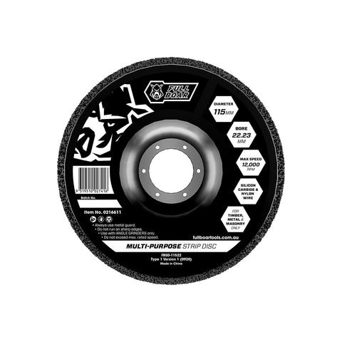 Full Boar 115mm Multi-Purpose Strip Disc - Silicon Carbide