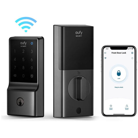 Eufy C210 Wi-Fi Smart Lock - Five Unlock Methods, Built-In Wi-Fi, 15-Minute DIY Install, Black - T8502T11