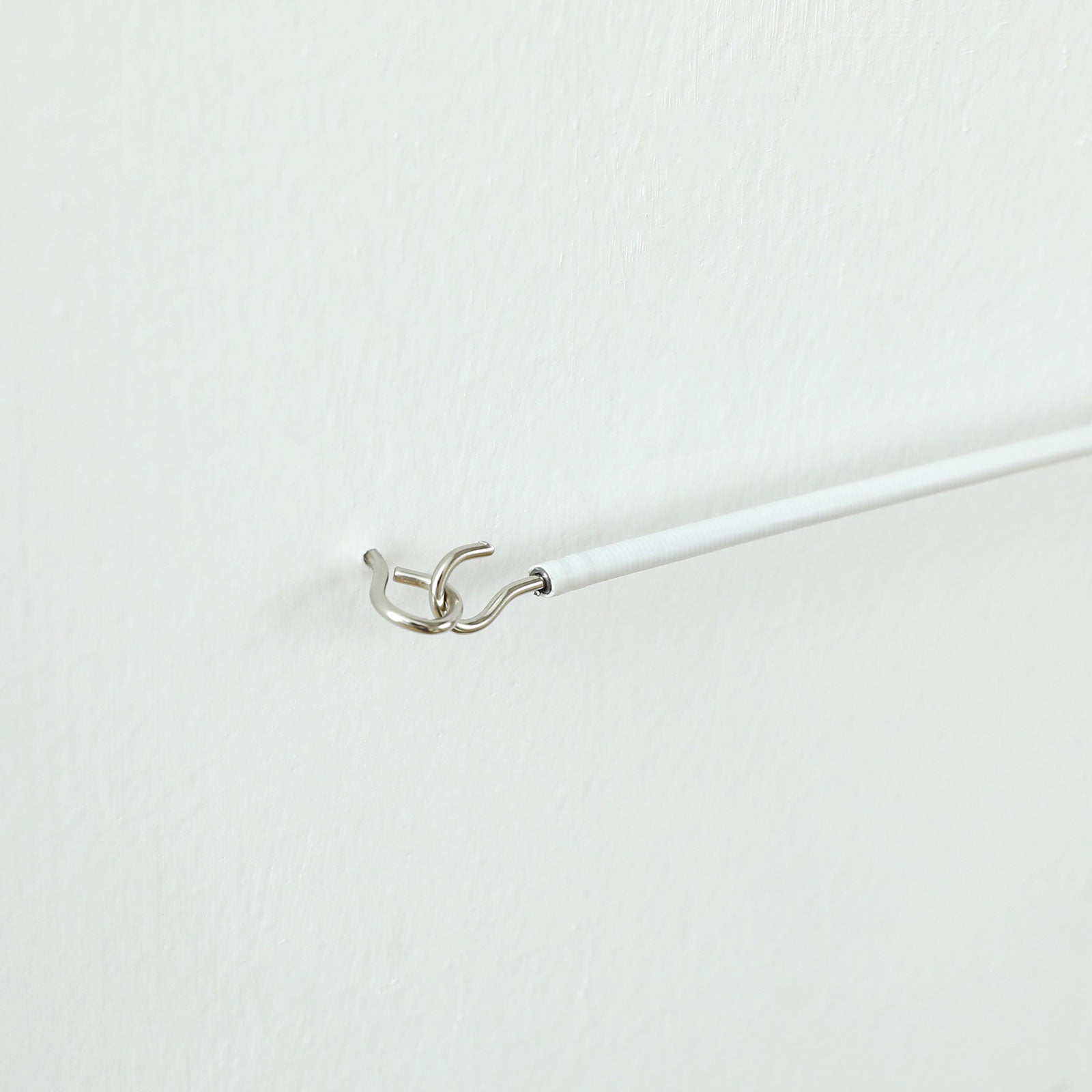 Windoware 2m White PVC Coated Hooks and Eyes Expanding Curtain Wire Kit
