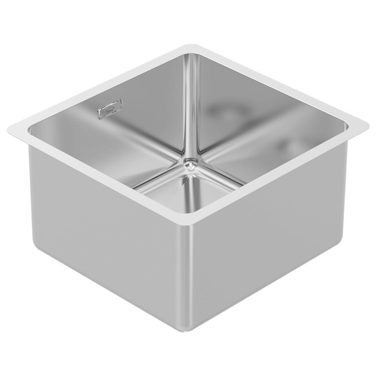Abey 45L single inset stainless steel laundry tub with overflow - satin finish - LT120