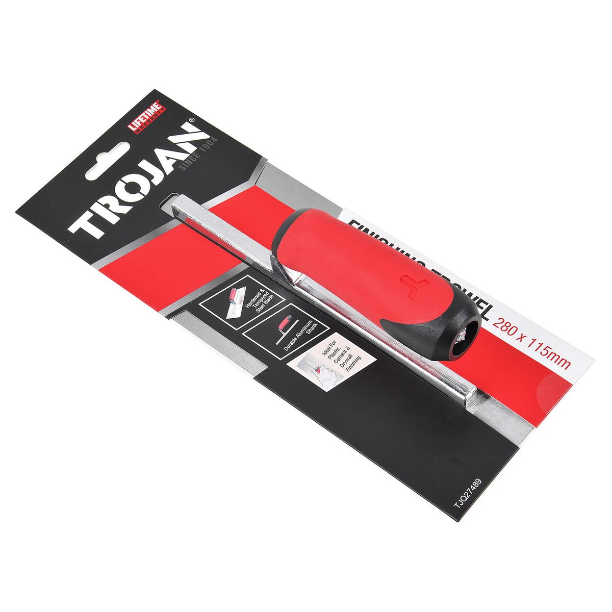 Trojan 280 x 115mm Finishing Trowel with Aluminium Shank