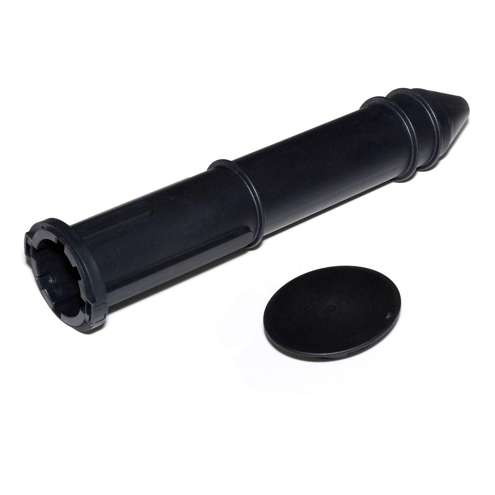 Daytek Rotary Clothesline Ground Socket and Cap, Black Plastic