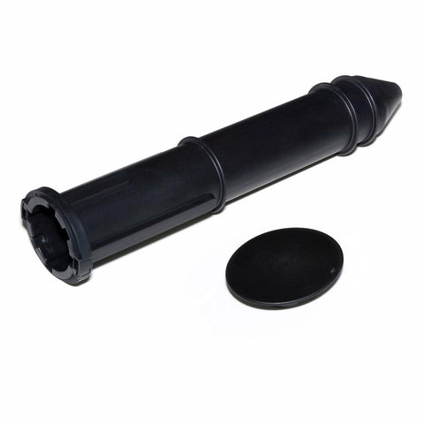 Daytek Rotary Clothesline Ground Socket and Cap, Black Plastic